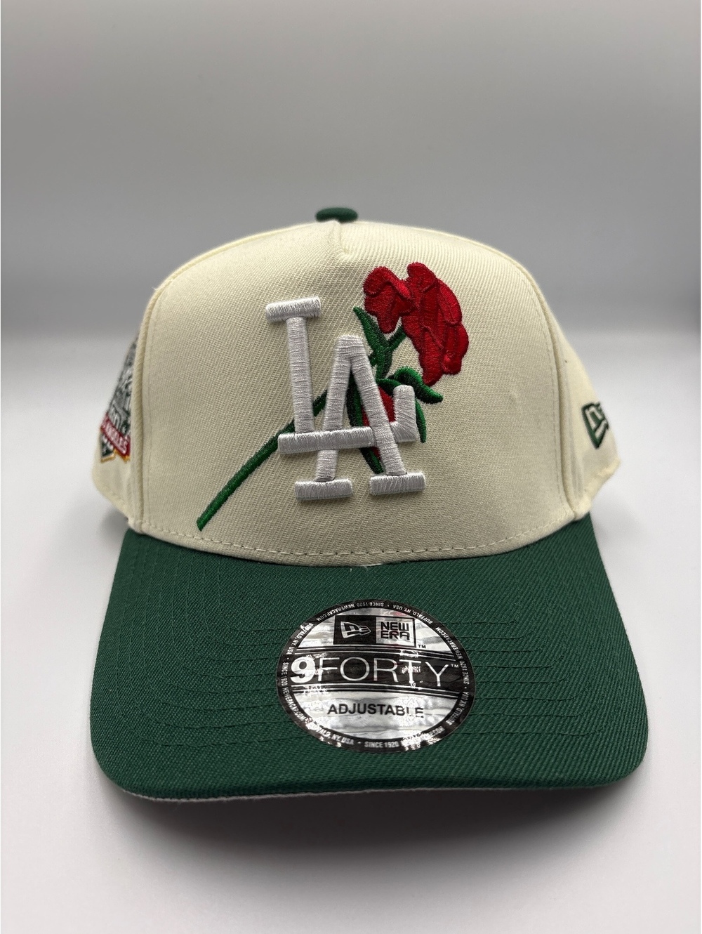 New Era 9FORTY Adjustable LA Dodgers Hat with Rose Embroidery